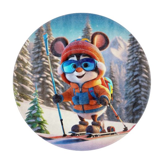 À Découper Planche de coupe de souris de ski (Devant)