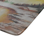 À Découper Planche de coupe de verre Ann Hayes Peinture Scène (Coin)