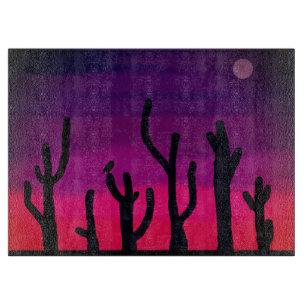 À Découper Planche de coupe de verre Coupe de soleil Saguaro