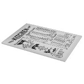 À Découper Planche de coupe en verre avec conversions de cuis (Coin)