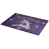 À Découper Planche de découpe de rennes de Noël violet rustiq (Coin)