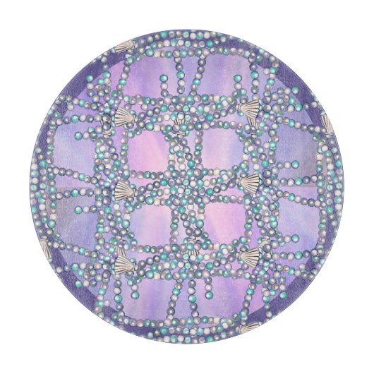 À Découper Planche de découpe de sirène d'océan violet (Devant)