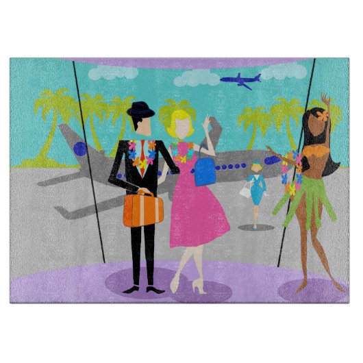 À Découper Planche de découpe de vacances tropicales rétro (Devant)