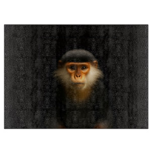 À Découper Planche de verre Black 4 Luxe Langur rouge douc