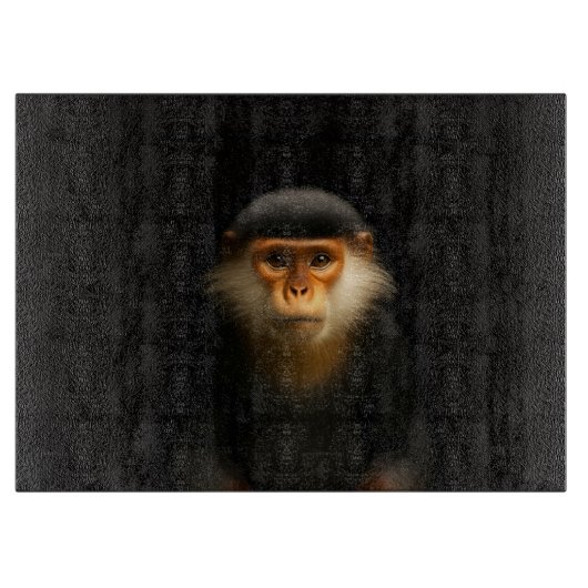 À Découper Planche de verre Black 4 Luxe Langur rouge douc (Devant)