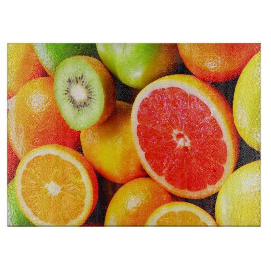 À Découper Planche décorative de coupe de verre/fruits (Devant)