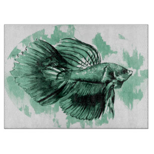 À Découper Planche Décorative turquoise Betta Fish