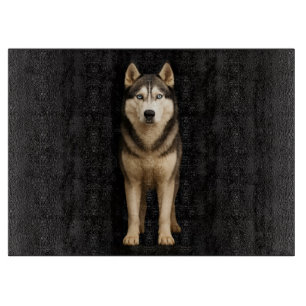 À Découper Planche en verre Black 4 Luxe Husky Elite Glacé
