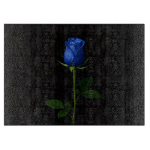 À Découper Planche en verre Black 4 Luxe Rose Bleue de Minuit