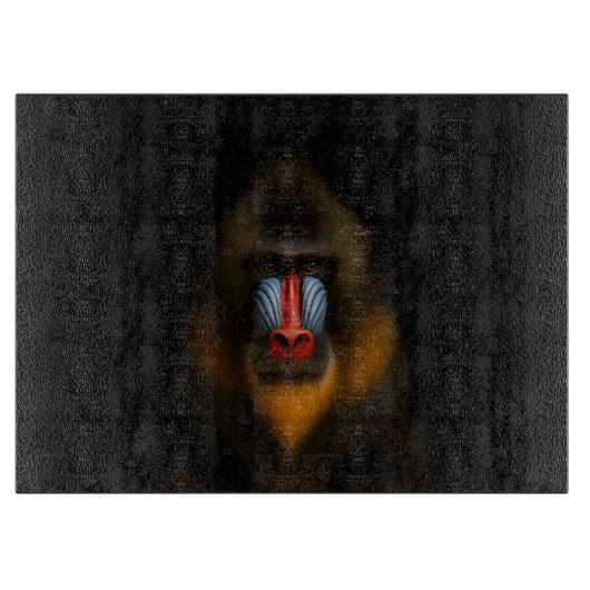 À Découper Planche en verre Mandrill Singe Black 4 Luxe (Devant)