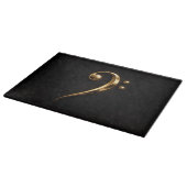 À Découper Planche en verre Noir 4 Luxe avec Clé de Fa Dorée (Coin)