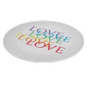 À Découper PLANCHE LOVE 12" Table ronde de coupe en verre (Coin)