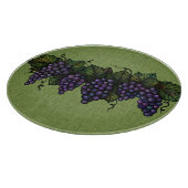 À Découper Raisins Violets, Beau Rond, Planche De Coupe En Ve (Coin)