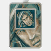 A Defiant Green Elf Verzilverd Kader Ornament (Voorkant)