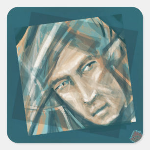 A Defiant Green Elf Vierkante Sticker