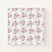 A delicate pink floral sketchbook notitieboek (Achterkant)