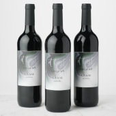 À Dernier Dusty Sage Agate Abstrait Vin Étiquette (Bouteilles)