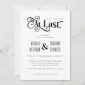 À Dernier Faire-part de mariage (Devant)