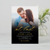 À Dernier Real Foil Photo Faire-part de mariage (Debout devant)