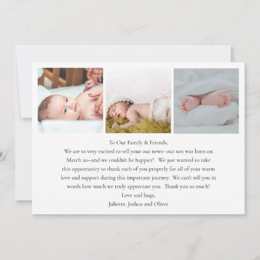 À Dernier Script 4 Photo Faire-part de naissance b (Dos)