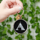 "A" Diamond Bling Print Sleutelhanger (Hand)