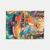 A Dinosaur Family Takes a Vacation Fleece Blanket (Voorkant (Horizontaal))