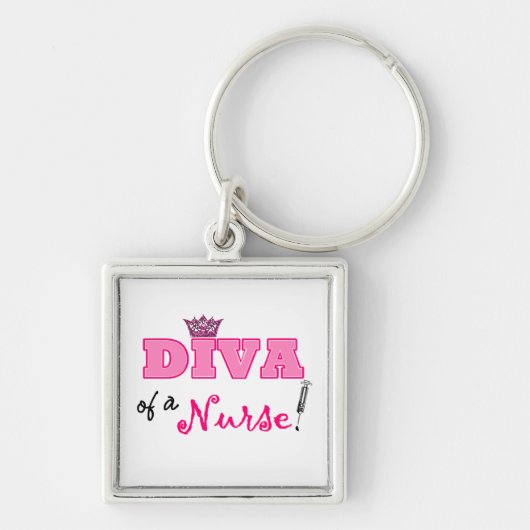 "A Diva of a Nurse" Sleutelhanger (Voorkant)