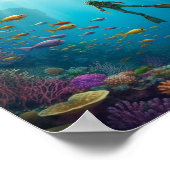 A diver discovers a castle in the reef poster (Hoek)