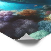 A diver finds a ship wrecked in the reef poster (Hoek)