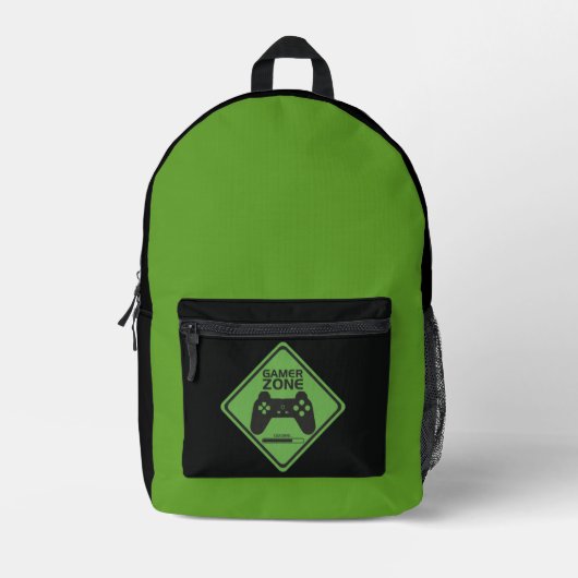À Dos Imprimé Gamer Zone Design BackPack sac (Recto)