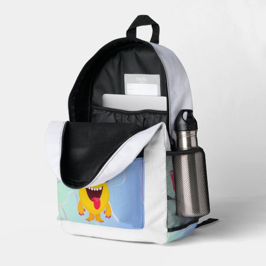 À Dos Imprimé Imprimer le sac de l'école de couture (Coin arrière droit (ouvert))