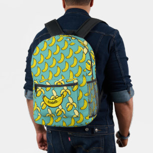 À Dos Imprimé Joli sac Aqua Bleu Jaune Banane Personnalisé