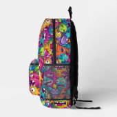 À Dos Imprimé Petit sac monstre cool ajouter nom (Droite)