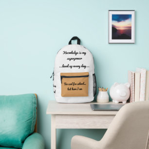 À Dos Imprimé Retour au sac de motivation scolaire
