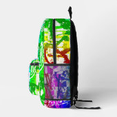 À Dos Imprimé Sac de l'école Rainbow Graffiti (Droite)