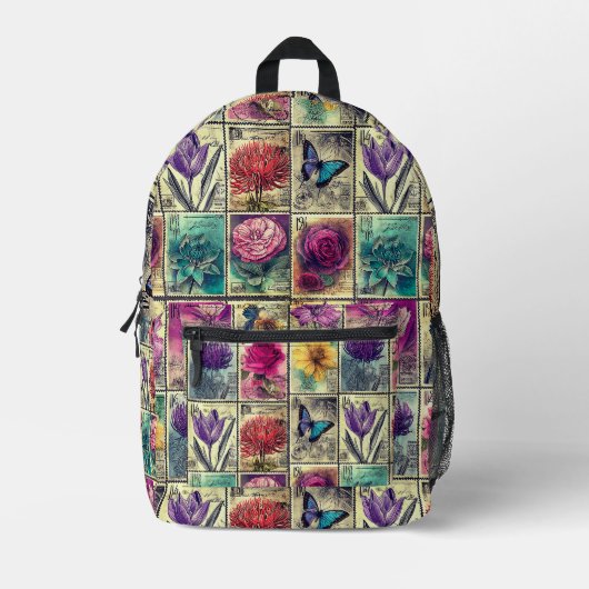 À Dos Imprimé Sac de timbre postal vintage (Recto)