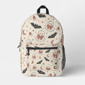 À Dos Imprimé Sac d'école effrayant avec nom personnalisé (Recto)
