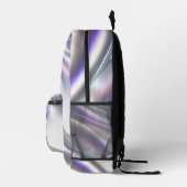 À Dos Imprimé Sac d'école métallique iridescente 3D (Droite)
