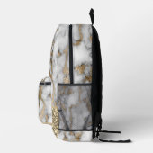À Dos Imprimé Sac en or avec impression de monogramme et paillet (Droite)
