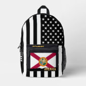 À Dos Imprimé Sac Floride personnalisé, drapeau américain (Recto)