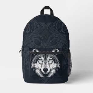 À Dos Imprimé Sac graphique tête de loup solitaire féroce tout-i