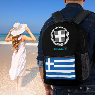 À Dos Imprimé sac Grèce, drapeau grec, emblème /patriotes