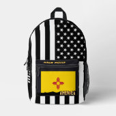 À Dos Imprimé Sac personnalisé New Mexico Drapeau, Drapeau améri (Recto)