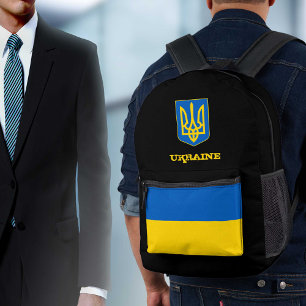 À Dos Imprimé sac Ukraine, drapeau ukrainien, Tryzub /patriotes