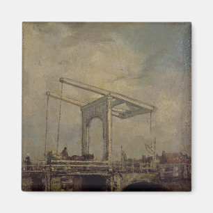 A Drawbridge in een Nederlandse stad, 1875 Magneet