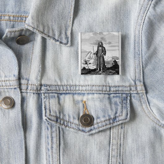 A Druid Vierkante Button 5,1 Cm (In situ)