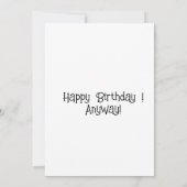 A Dû Augmenter La Carte D'Anniversaire ! (Dos)