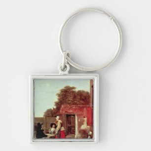 A Dutch Courtyard, c.1658-60 Sleutelhanger