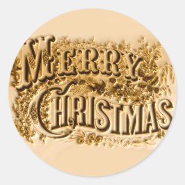 A en pretkerst ronde sticker