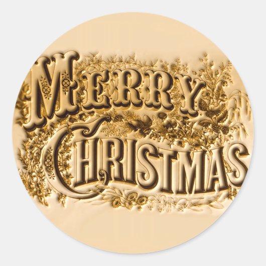 A en pretkerst ronde sticker (Voorkant)